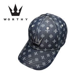 Worthy Crown‎ Logo Dad Denim Hat with Adjustable Strap
